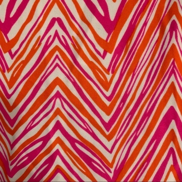 Jude Connally Women’s Beth Dress Pink and Orange Chevron Print Size XS - Picture 4 of 5